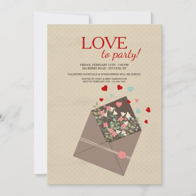 ValentinPosiesinbjudan Inbjudningar (Framsida)