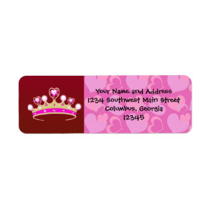 ValentinPrincess Returadress Etikett