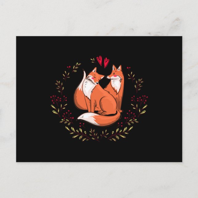 Valentinrävar Vykort (Framsida)