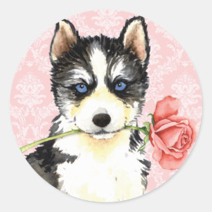 ValentinroHusky Runt Klistermärke