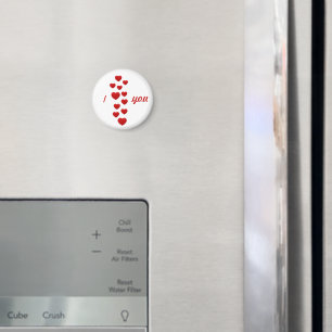 Valentinrött hjärta i kärlek du magnet