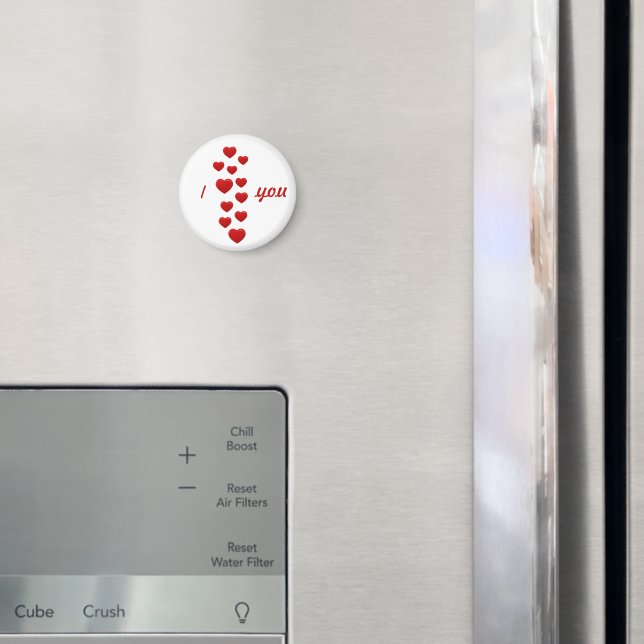 Valentinrött hjärta i kärlek du magnet (In Situ (Fridge))