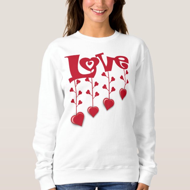 VALENTINS DAG 2026 KÄRLEK RED HEART T SHIRT (Framsida)