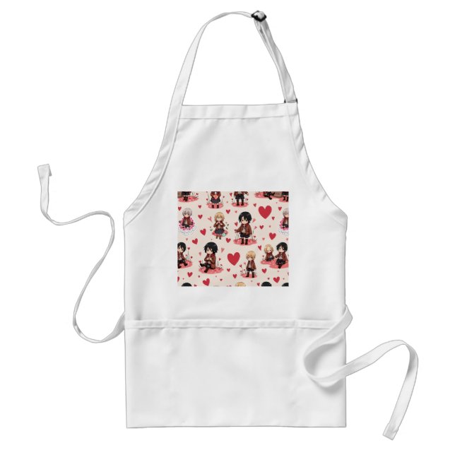 VALENTINS DAGS ANIME APRON FÖRKLÄDE (Framsidan)
