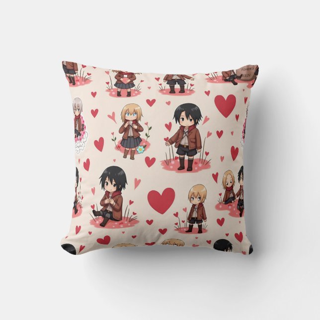 VALENTINS DAGS ANIME CUSHION KUDDE (Framsida)