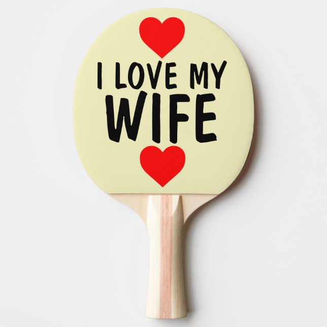 VALENTINS DAGS PING PONG PADDLE FOR WIFE PINGISRACKET (Framsidan)