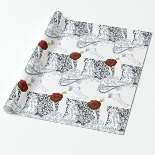 VALENTINS DAGS ROMANTISKA ÄLSKARE RED VAX SEAL HEA PRESENTPAPPER