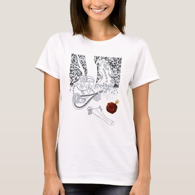 VALENTINS DAGS ROMANTISKA ÄLSKARE RED VAX SEAL HEA TEE SHIRT (Framsida)