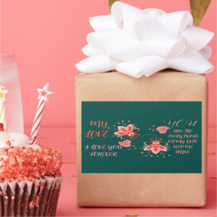 VALENTINS DAY GIFT FÖR GIRLFRIEND, WIFE, MAKE REKTANGULÄRT KLISTERMÄRKE