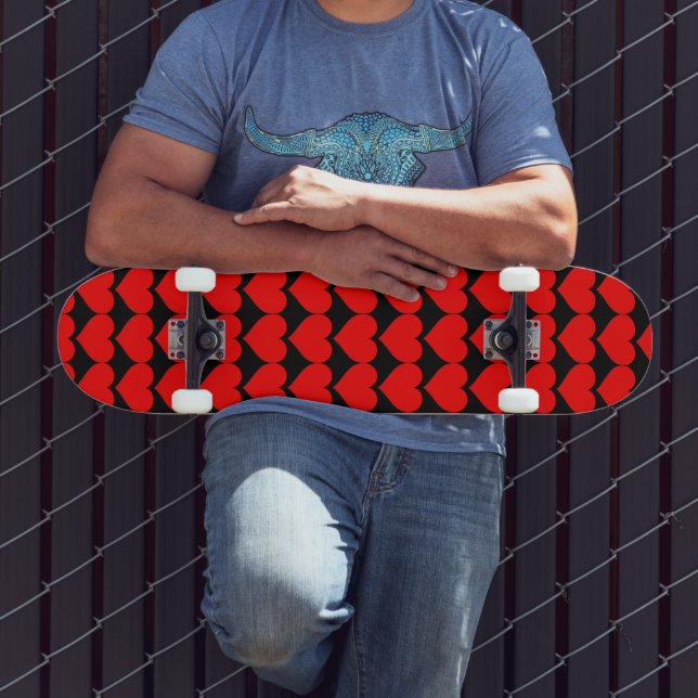 VALENTINS DAY RED HEARTS SKATEBOARD DECK (Utomhus 3)