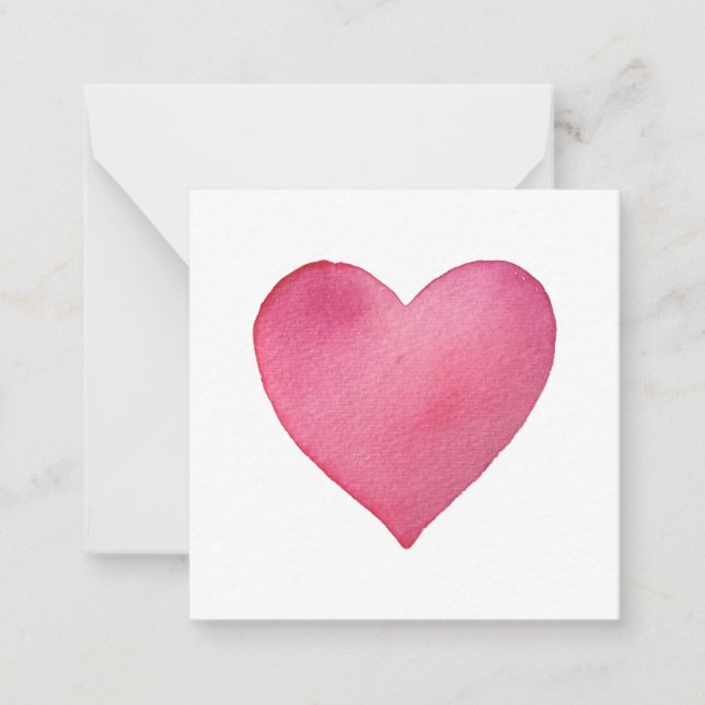 Valentins hälsningskort. anteckningskort (Framsida)