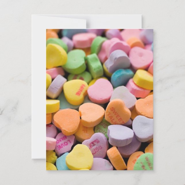 VALENTINS KANDJHJÄRTA MAGNETISK INBJUDNINGSKORT (Framsida)