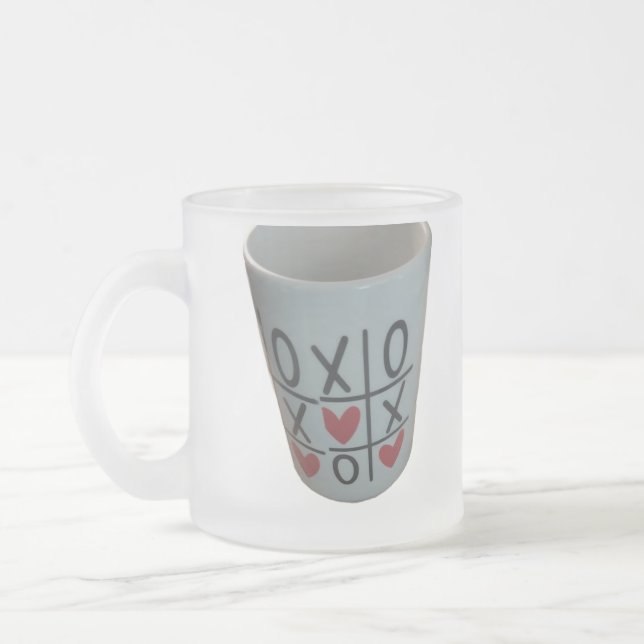 valentins tick tok  toe-mugg frostad glasmugg (Vänster)
