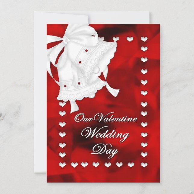 VALENTINS WEDDING INVITATION - HJÄRTA INBJUDNINGAR (Framsida)