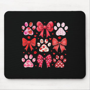 Valentinsdag Coquette Paw Print Hjärt Hund M Musmatta