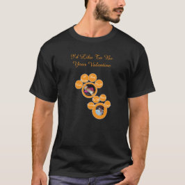 Valentinsdagsklawtryck Kattbilder T Shirt