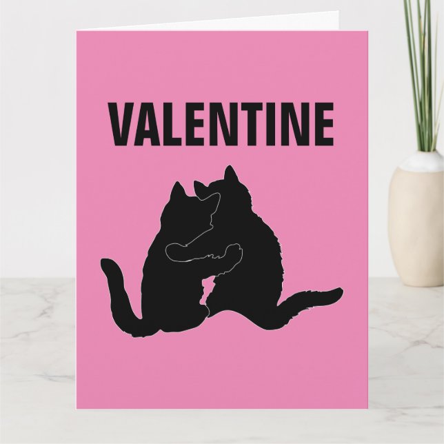 VALENTINSDAGSKORT FÖR KATTER, ALLA 9 LIVEN CA KORT (Framsida)