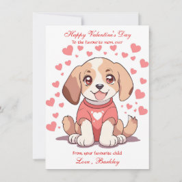 Valentinsdagspresent till mamma från söta barn julkort