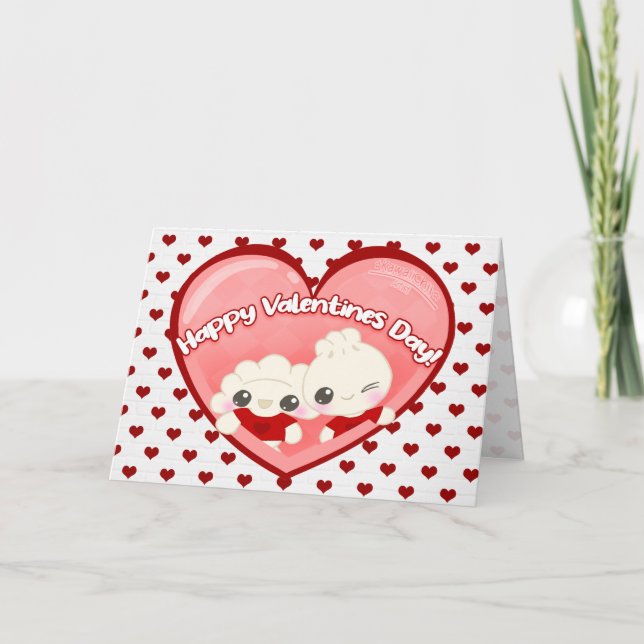 Valentinsdumplings  helgkort (Framsida)