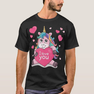 valentinsk lustig unicorn mugg t shirt