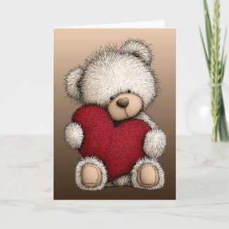 Valentinsk teddybjörn kort