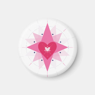 Valentinskardhjärtillustration magnet