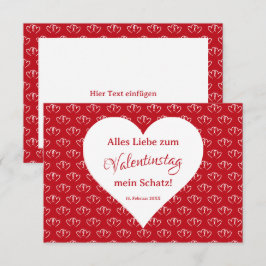 Valentinskarte: Zwei verbundene Herzen -