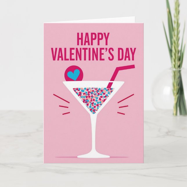 Valentinskort för Cocktailfest Kort (Framsida)
