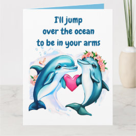 Valentinskort med delfin kort