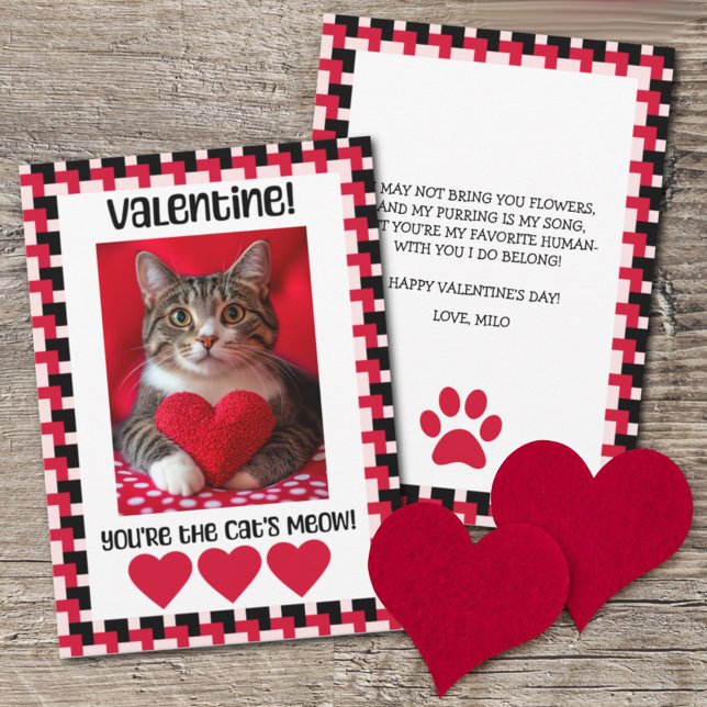 Valentinskort med eget foto från katten julkort (Skapare uppladdad)