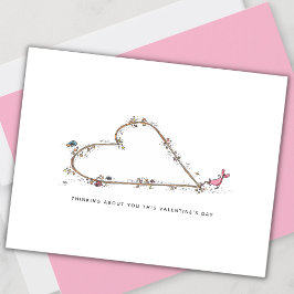 Valentinskort med tankar om dig julkort