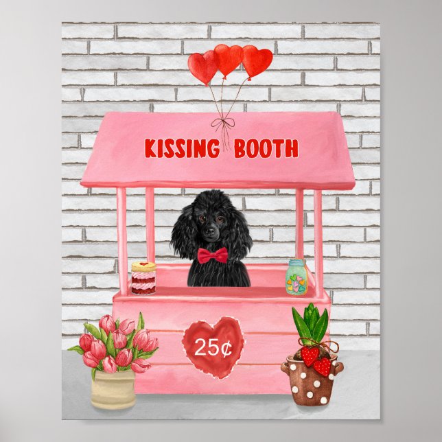 valentinskysst booth med pudel  poster (Framsidan)