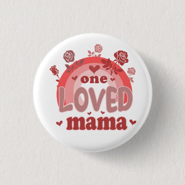 Valentinspresent | En Älskad Mamma Knapp (Framsida)