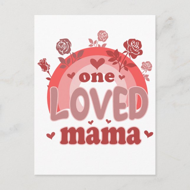 Valentinspresent | En Älskad Mamma Vykort (Framsida)
