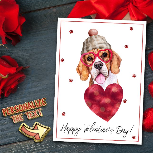 Valentinspresent för Beagle-älskare Julkort (Skapare uppladdad)