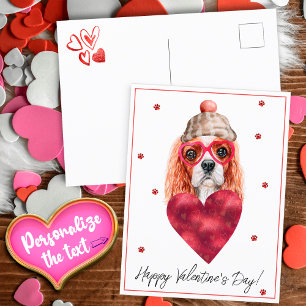 Valentinspresent för hundälskare Cavalier King Spa Helg Vykort