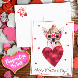 Valentinspresent till hundälskare Chihuahua Helg Vykort