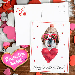 Valentinspresent till hundälskare Sankt Bernhard Helg Vykort