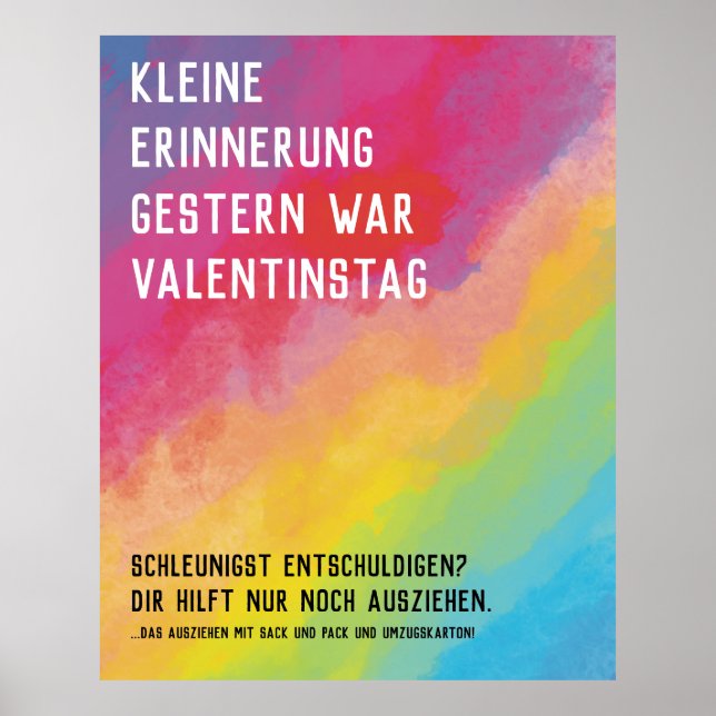 Valentinstag vergessen Poster (Framsidan)