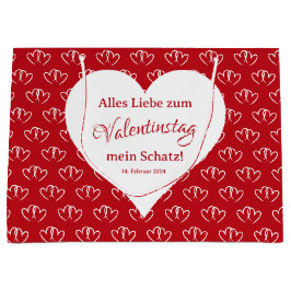 Valentinstag, zwei rote Herzen - 