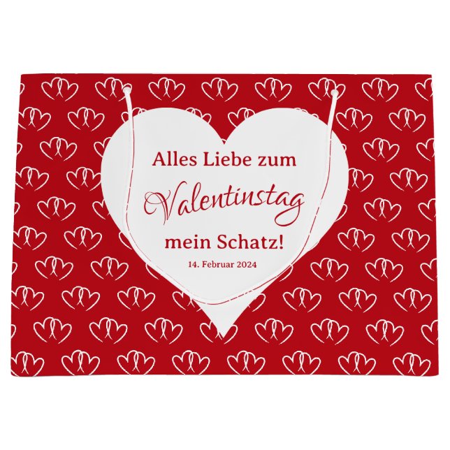 Valentinstag, zwei rote Herzen -  (Framsidan)
