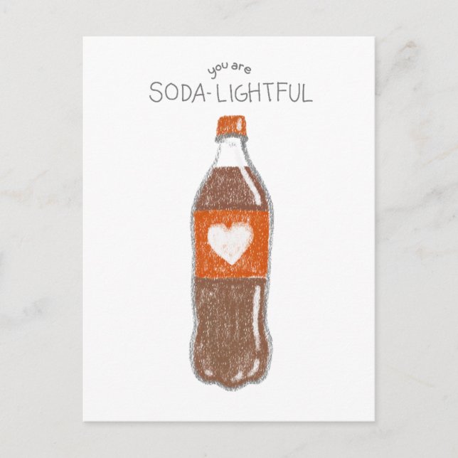 Valentinvykort | Du är SODA-LIGHTFUL Helg Vykort (Framsida)