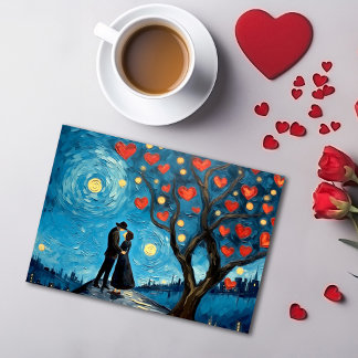 Valentinvykort - Van Gogh Valentine Vykort