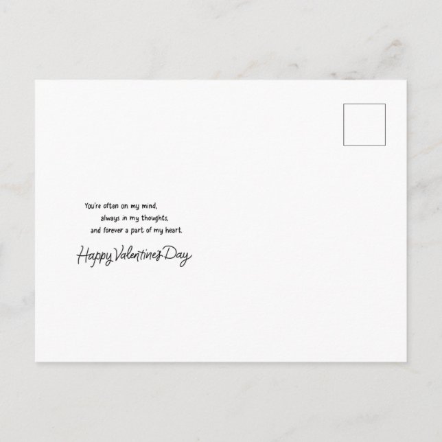 Valentinvykort Vykort (Baksida)