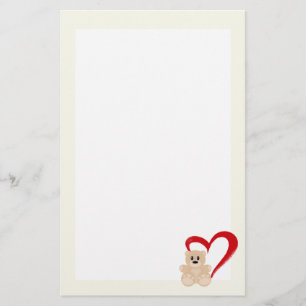 Valentiskt björn brevpapper