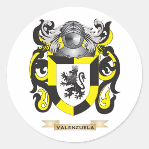 Valenzuela familjvapensköld (vapenskölden) runt klistermärke