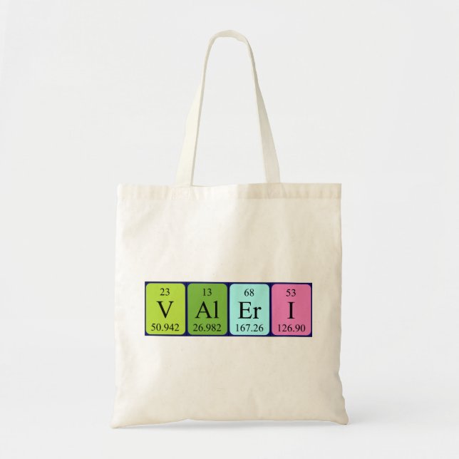 Valeri Periodisk bord namn tote bag Tygkasse (Framsidan)