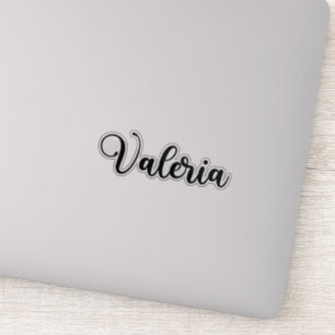 Valeria Namn - Handskriven kalligrafi Klistermärken