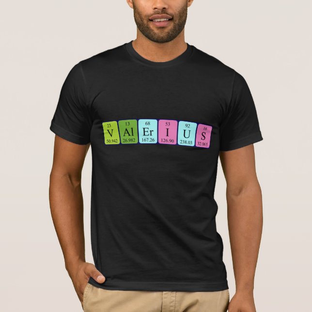 Valerius periodiska skjorta bord namn tee shirt (Framsida)