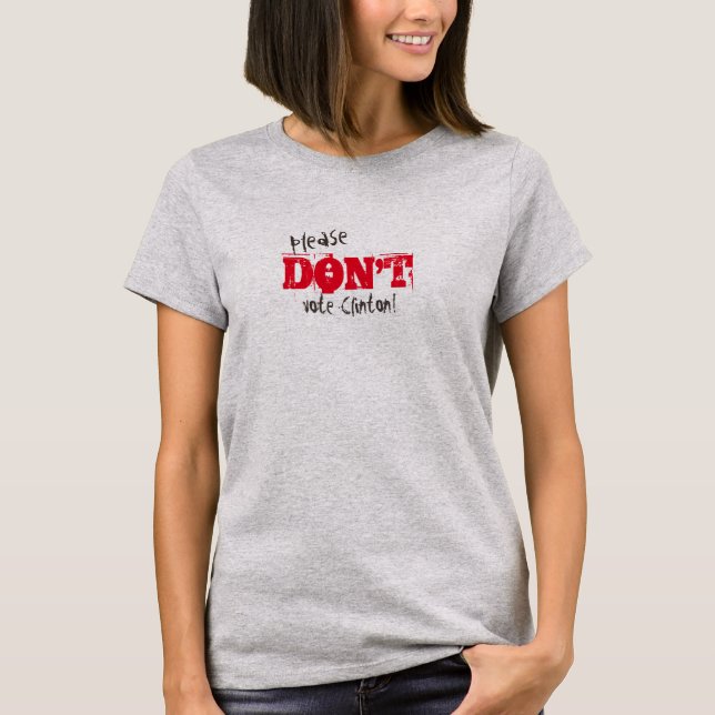 Valet 2016 Please röstar inte någon kandidat T-shirt (Framsida)